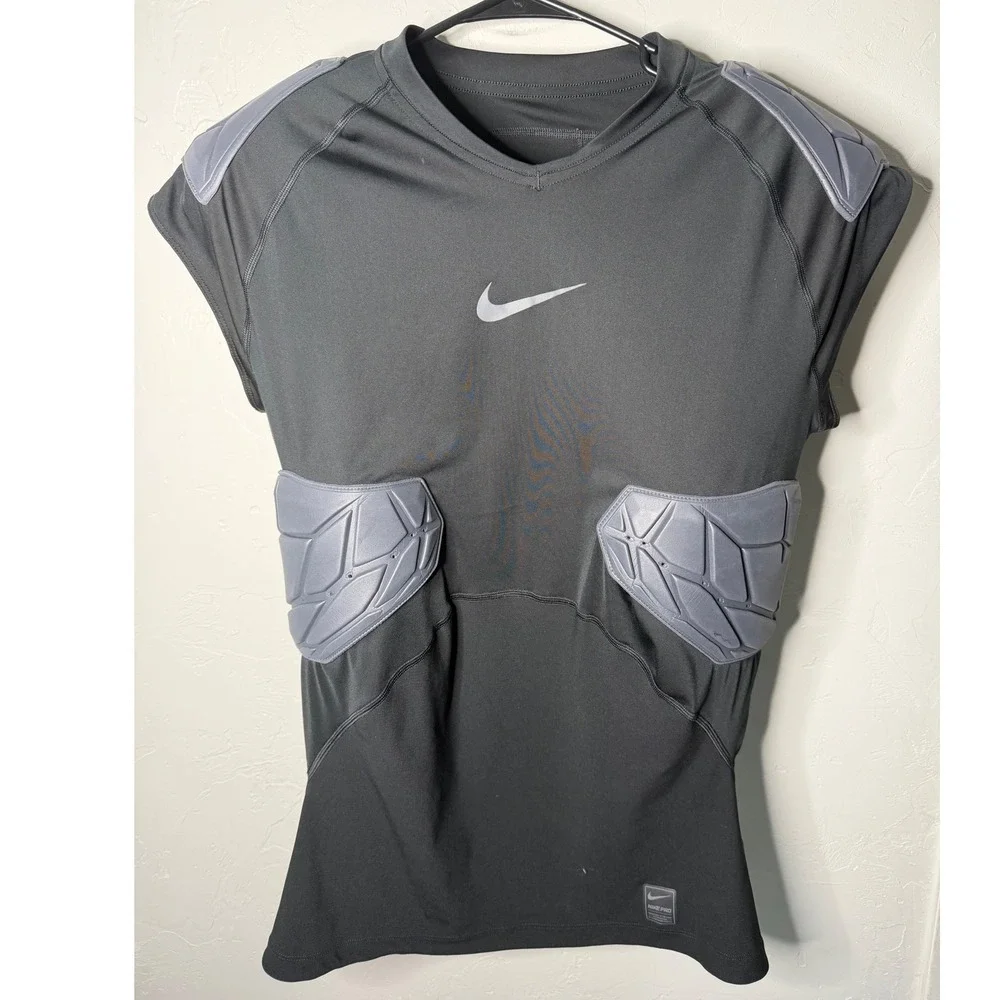 Nike Pro Hyperstrong Padded‎ Football Compression Shirt Black XL AQ2733-010